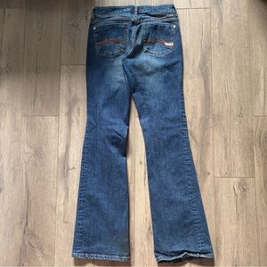 Vintage Y2K Parasuco Women’s Dark Blue Flared Jeans